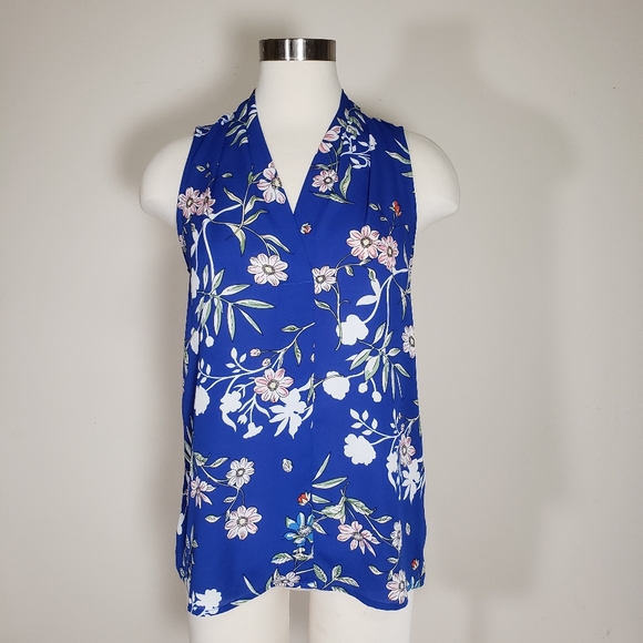 💥CLOSING SALE💥 Cobalt Blue Floral Blouse - Picture 4 of 5
